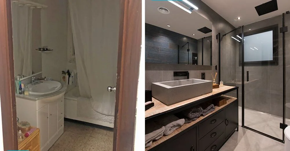 Antes y después reforma de baño en Boadilla del Monte — proyecto AL2 8
